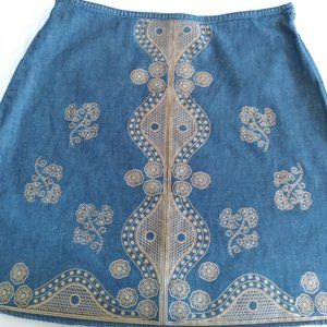 CALVIN KLEIN A-LINE DENIM SKIRT